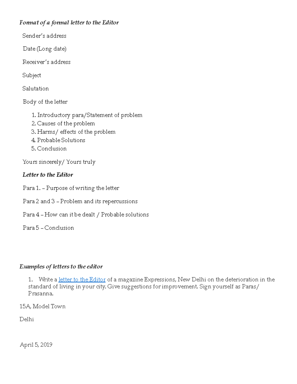 Editorial Letter Format Why You Should Write A Letter To The Editor