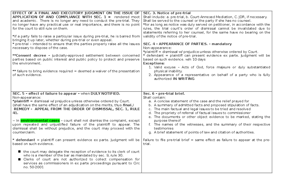 Pre Trial Judicial Affidavit Rule Summary Procedure Criminal