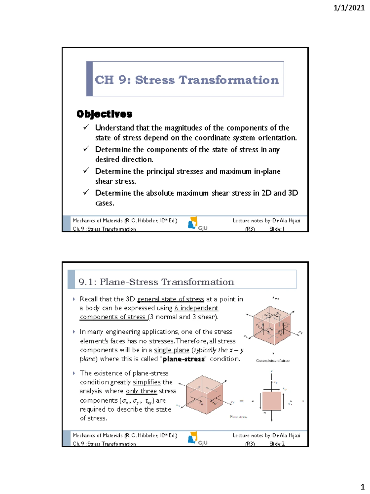 Ch10 Strain Transformation - Mechanics of Materials (R. C. Hibbeler ...