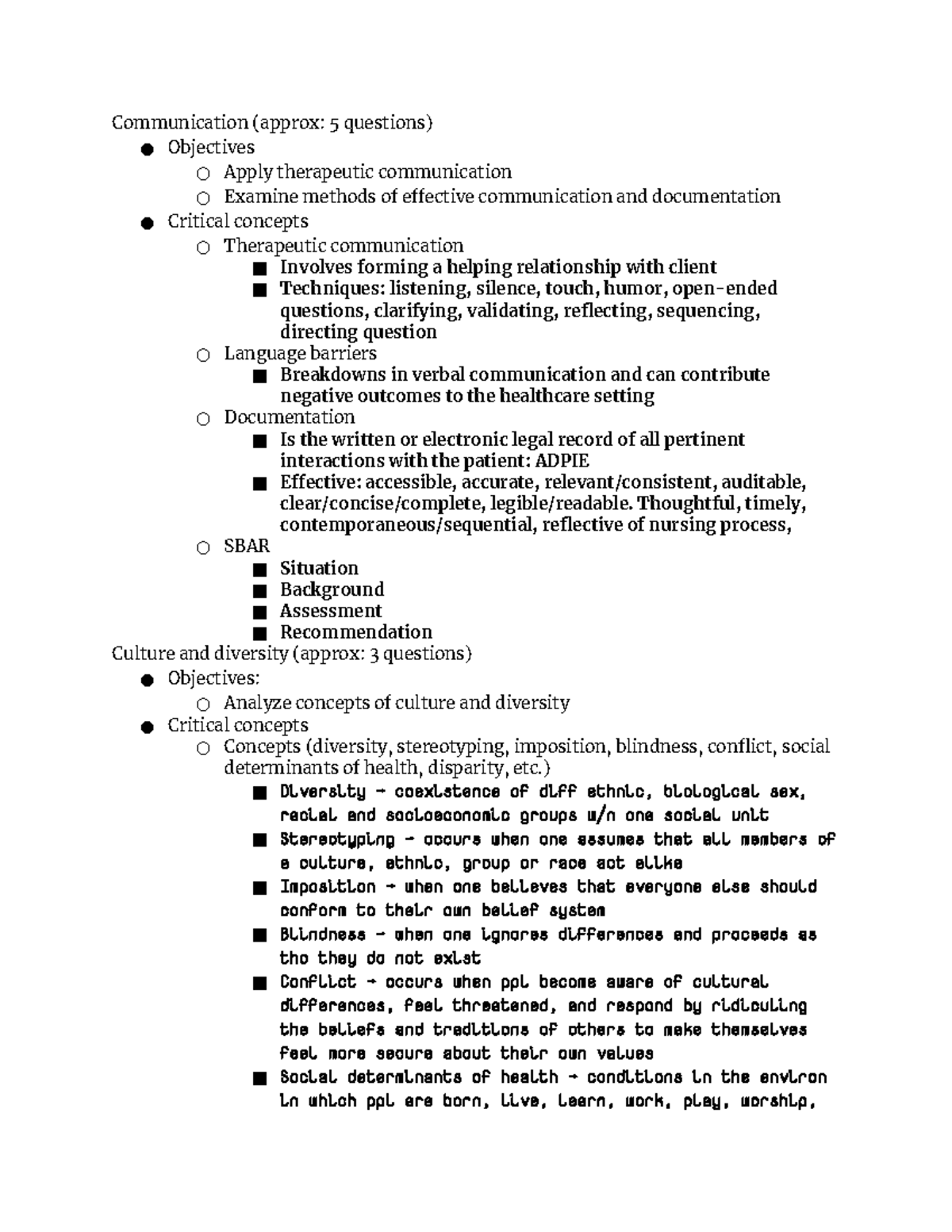 Exam 1 - Exam 1 study guide - Communication (approx: 5 questions ...