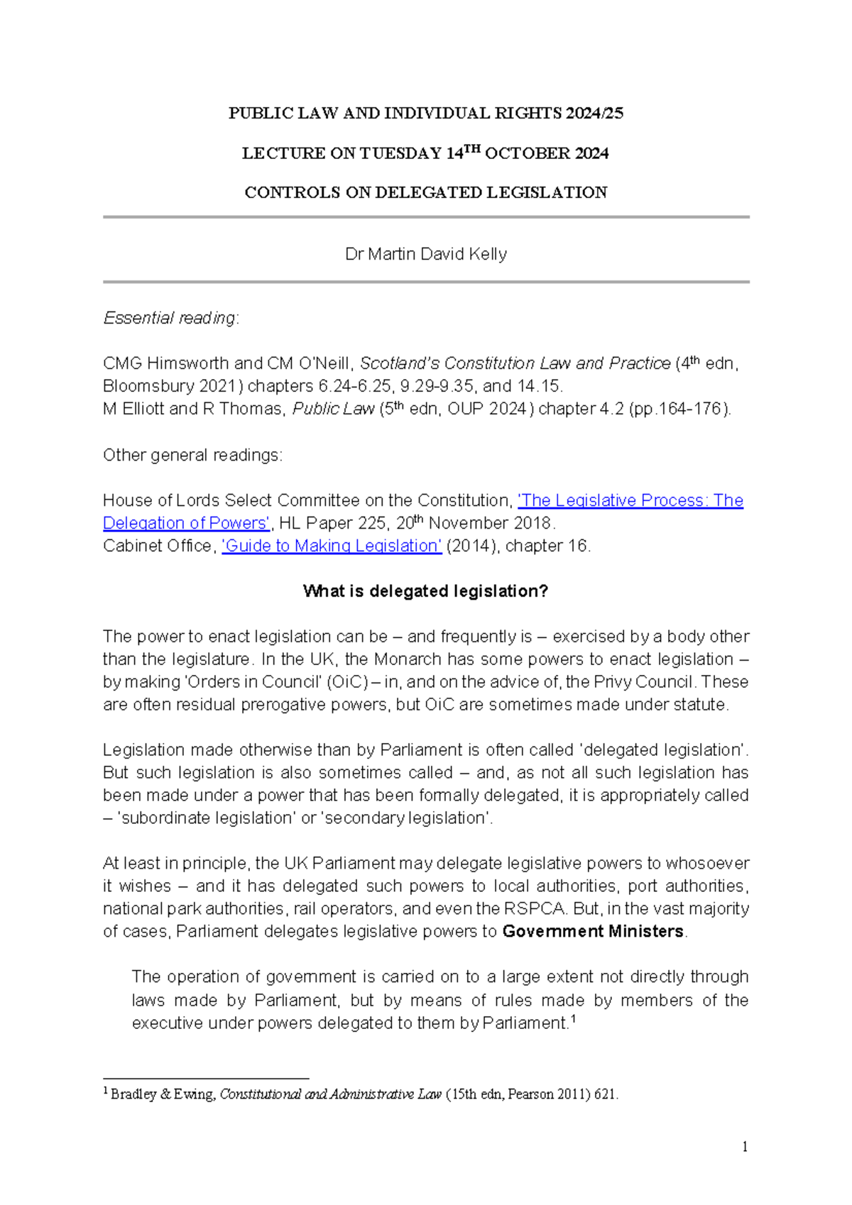PUBLIC LAW AND INDIVIDUAL RIGHTS LECTURE NOTES (LECTURES 8-11) - Studocu