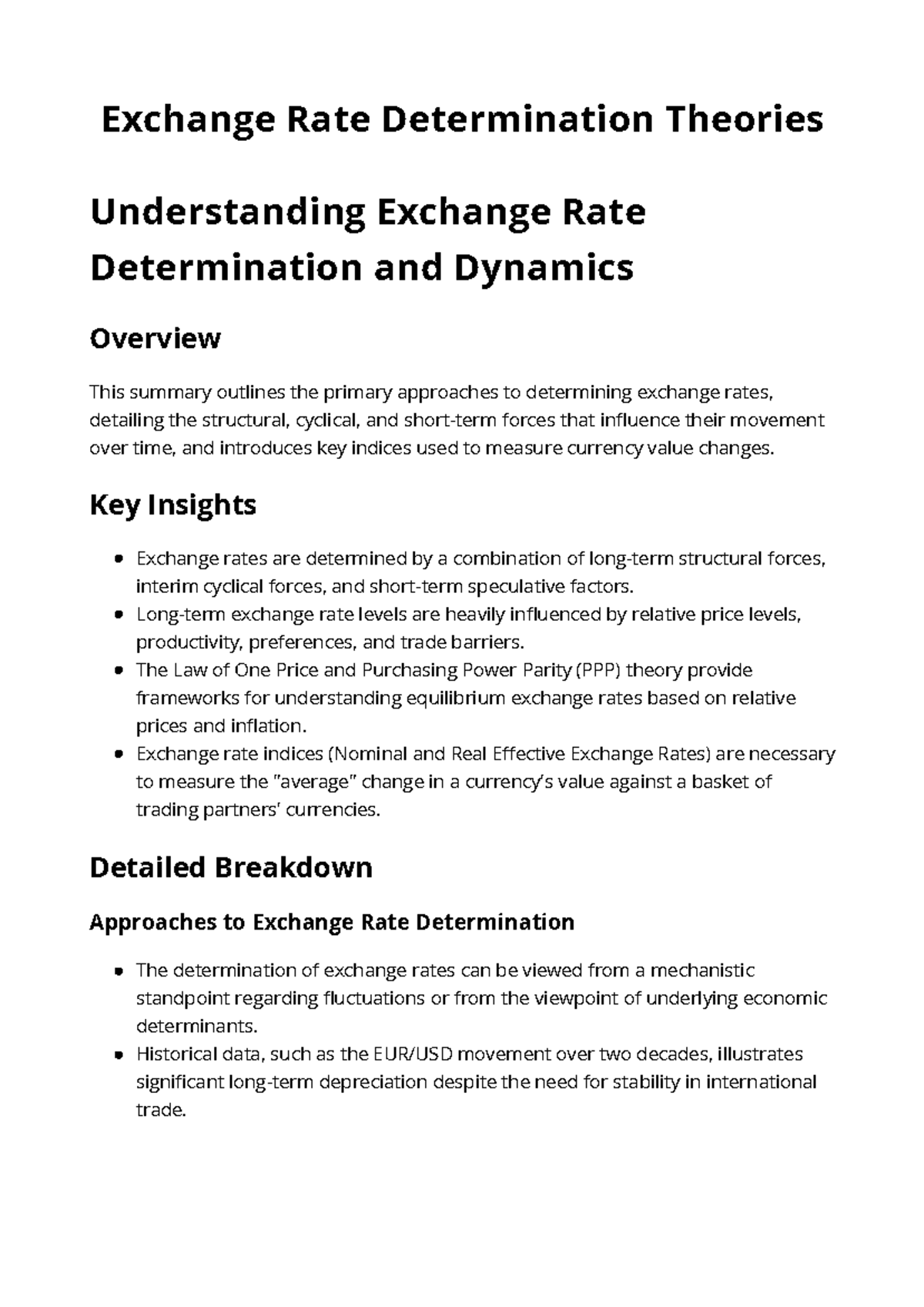 Exchange Rate Determination Theories: Key Insights & Indices Overview ...