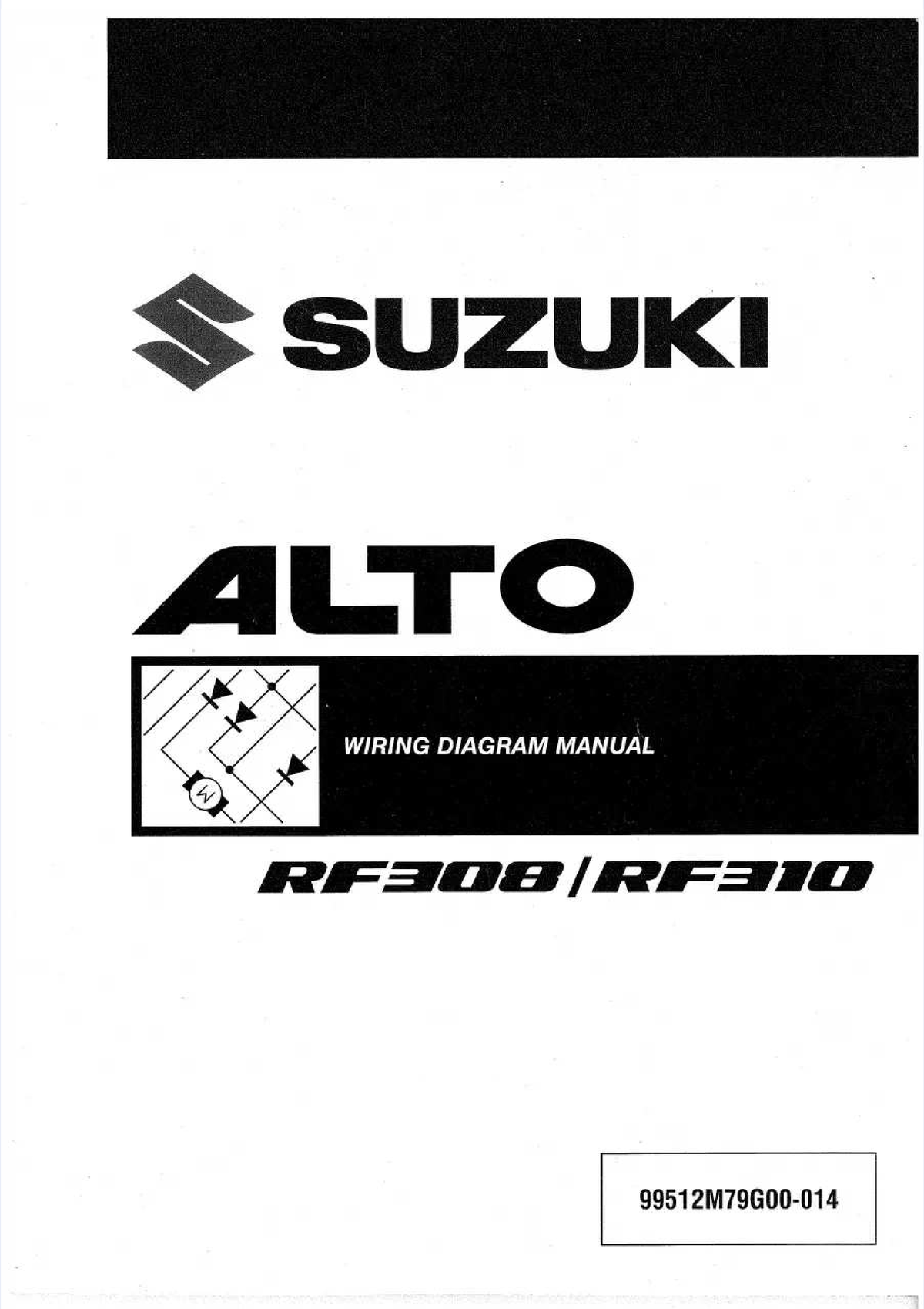 SUZUKI ALTO RF308/RF310 Wiring Diagram Manual - Document Preview