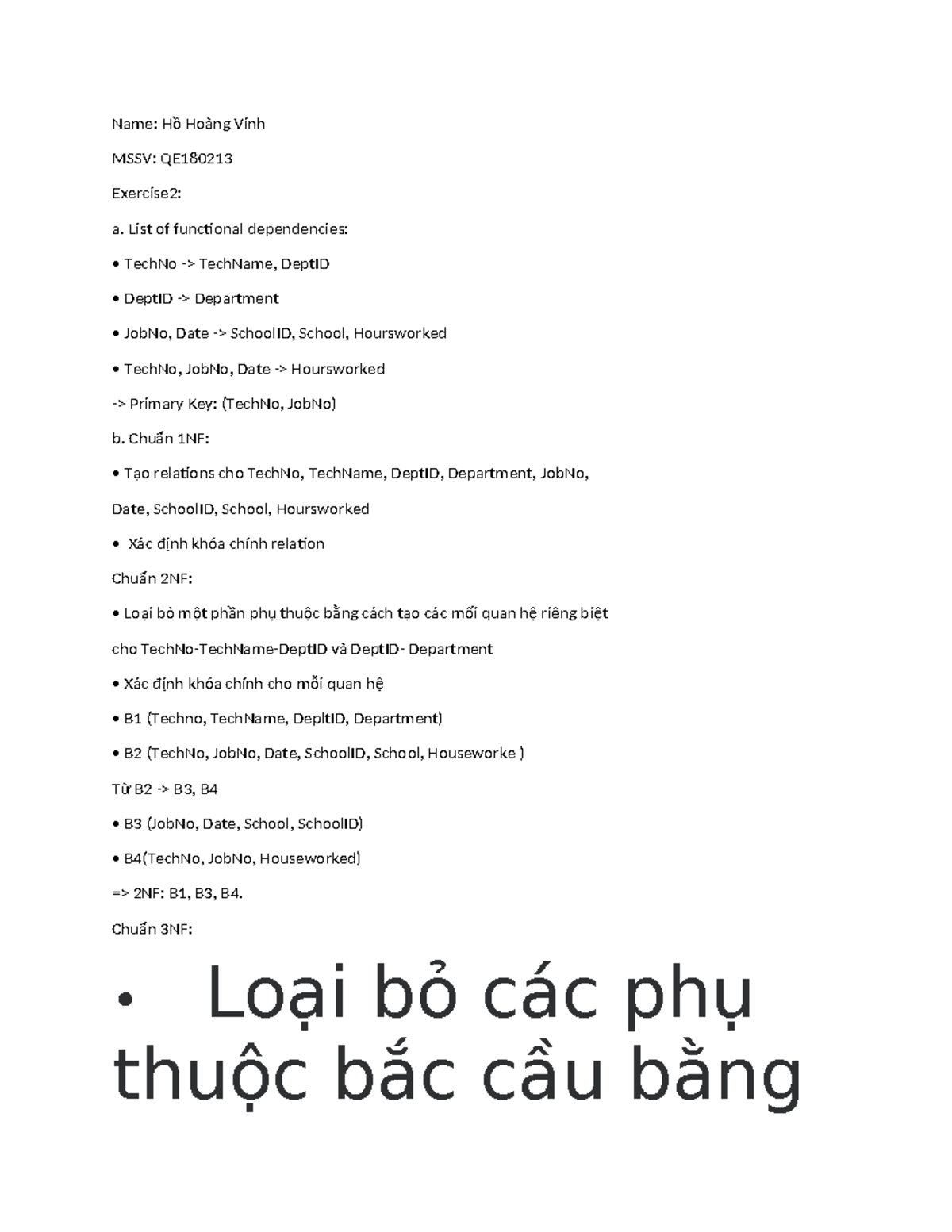 Lab 2 (DBI): Functional Dependencies and Normalization Steps - Studocu