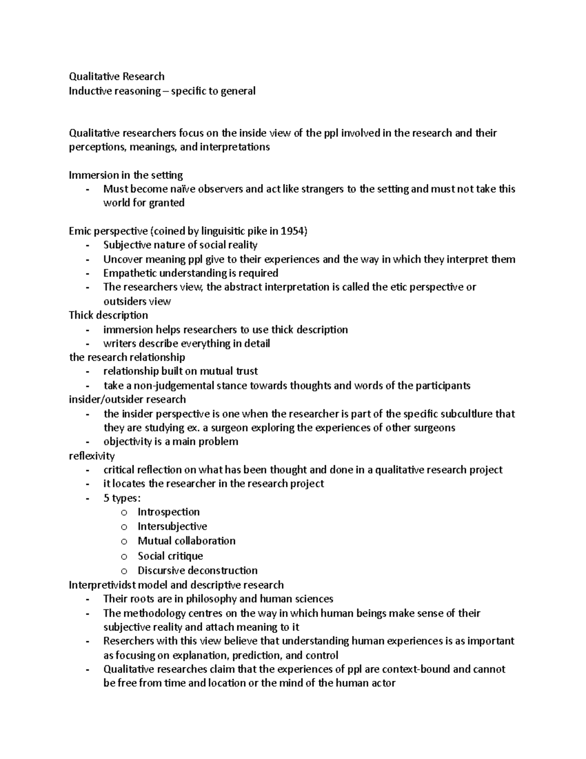 NURS3031 Lecture 1: Understanding Qualitative Research Fundamentals ...
