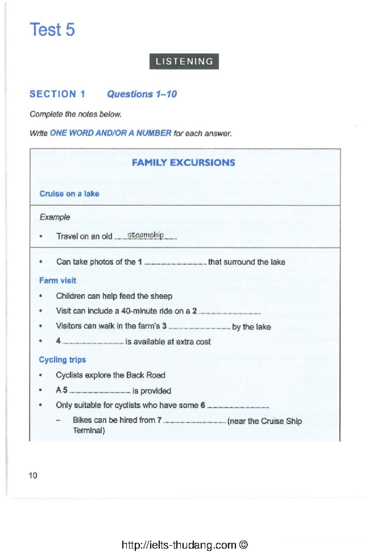 Cambridge 12 Listening Section 1 Note Completion Guide - Studocu