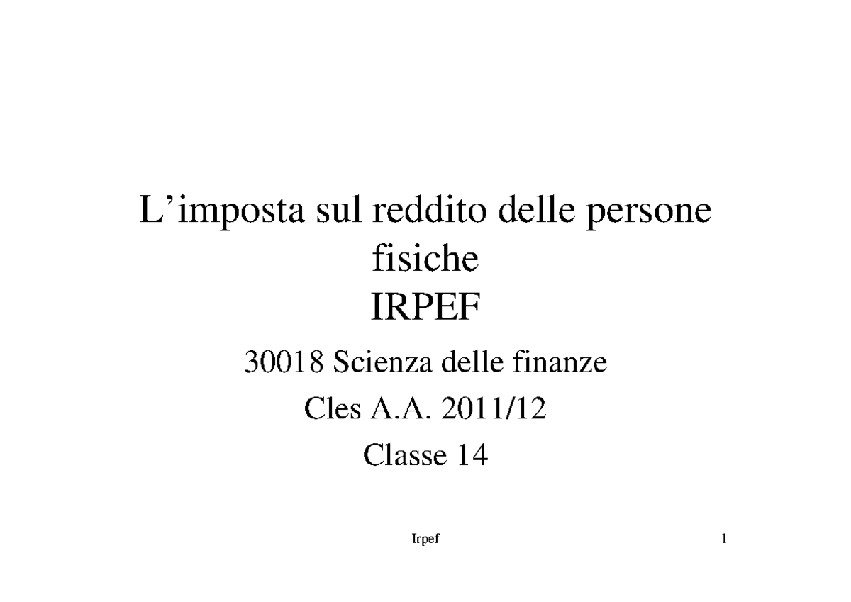 imposta sul reddito delle persone fisiche 2025