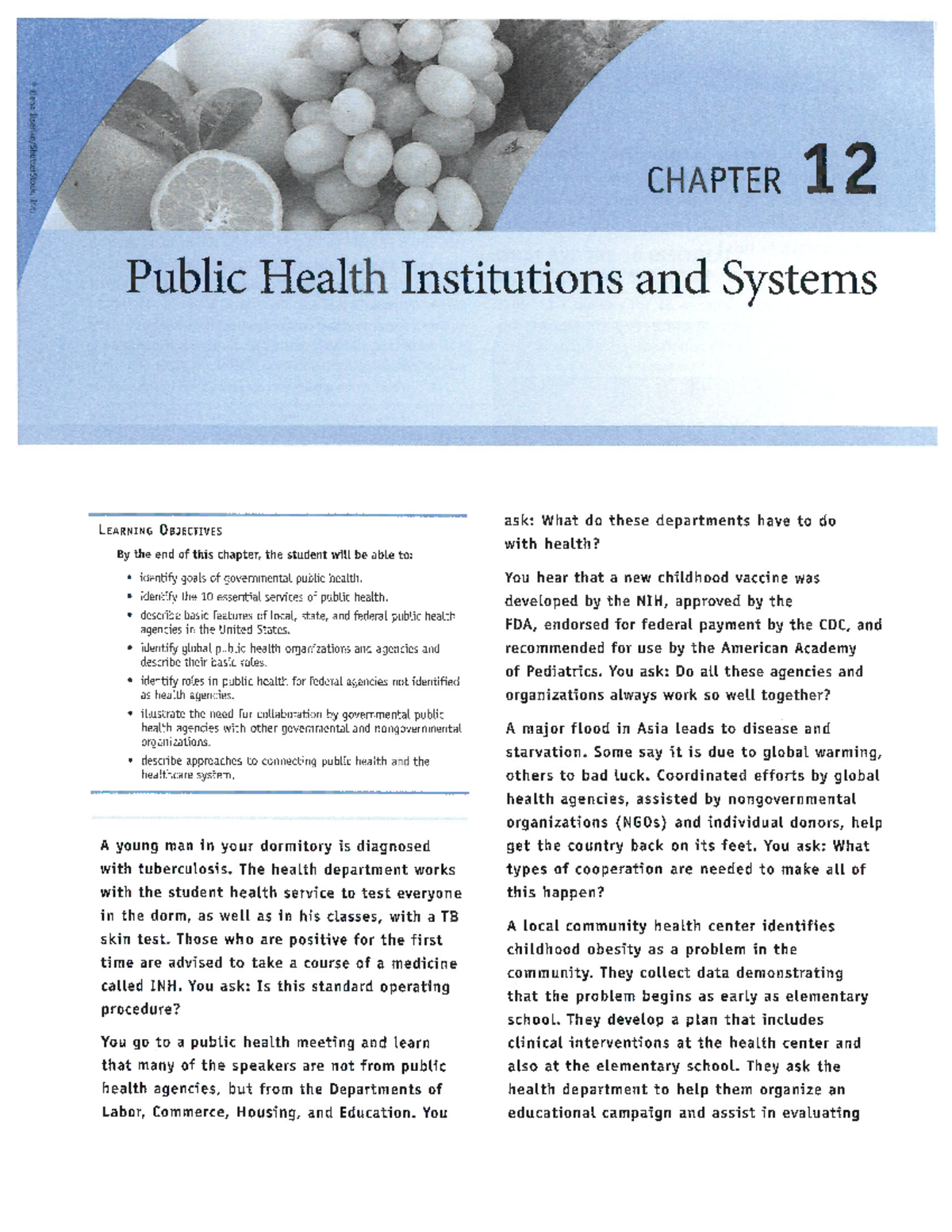 Final Exam Review Notes for Course XYZ 2023 - CHAPTER 12 Public Health ...