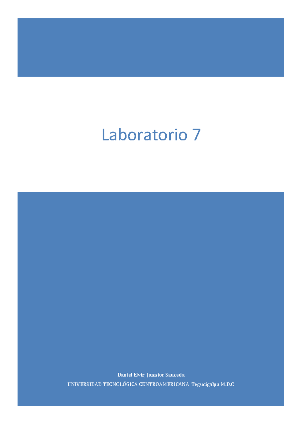 Laboratorio 7: Desarrollo de Proyecto Java - Lab7P1_DanielElvir - Studocu