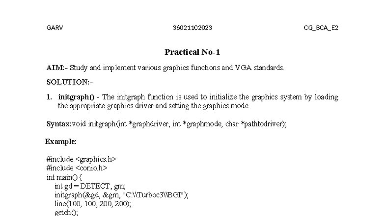 GARV 36021102023 CG_BCA_E2 Practical Guide to Graphics Functions and ...