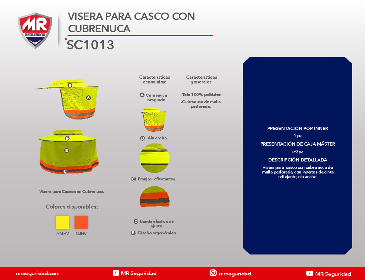 SC1013 - Visera para Casco con Cubrenuca y Características Especiales ...