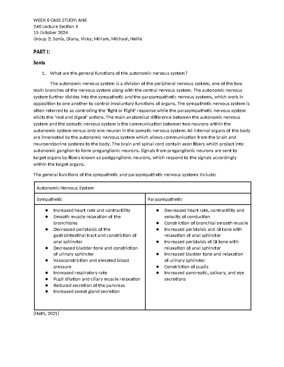 Case Study ANS - Answers - 240 Lecture Section 5 15 October 2024 Group ...