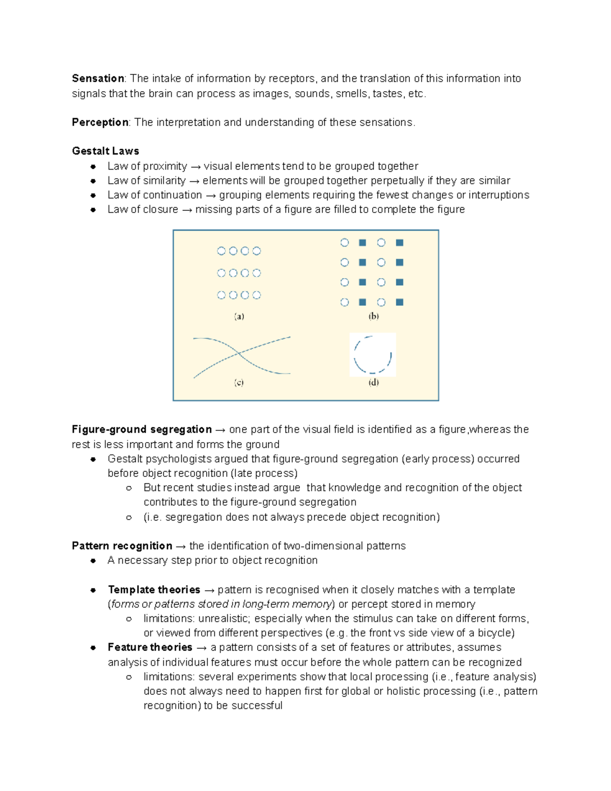 PL3103: Sensation and Perception - Gestalt Laws and Pattern Recognition ...