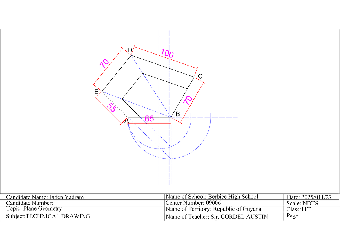Plane Geometry Solutions - Information Technology - A B C D E 70 55 70 ...