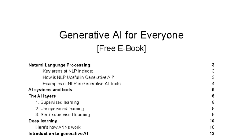 Generative AI A Beginner's Guide: Exploring NLP and LLMs - Studocu