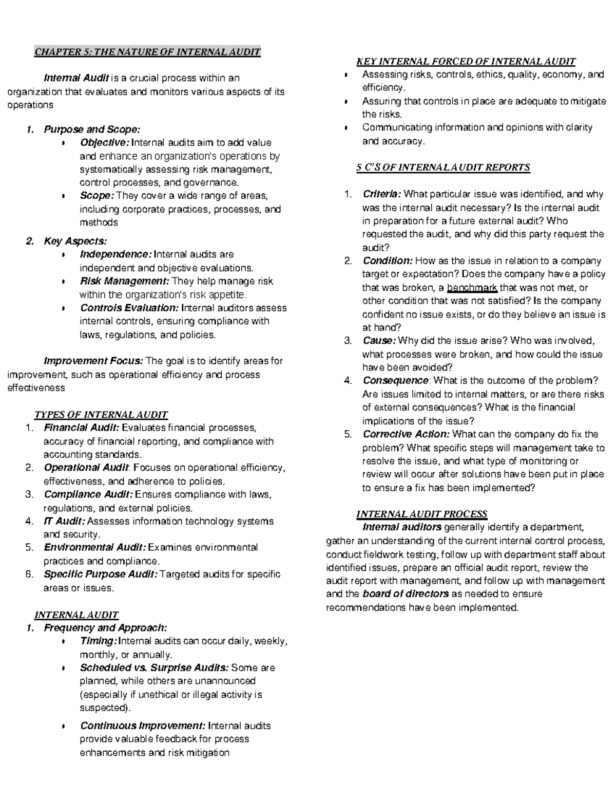 CBME 2 - Chapter 5 - cbme lecture - CHAPTER 5: THE NATURE OF INTERNAL ...
