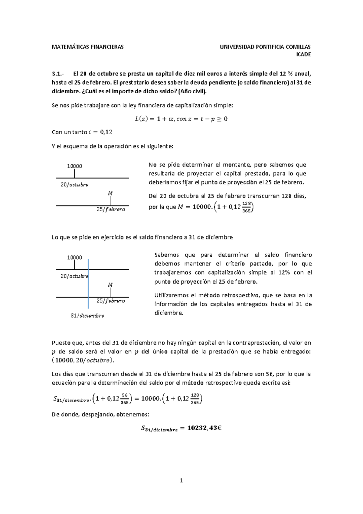 Tema 3 - Ejercicios y Soluciones de Matemáticas Financieras ICADE - Studocu