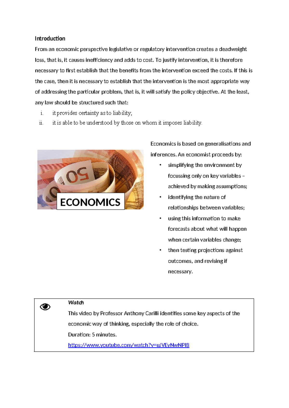 ECON 30018 Lecture 1 Introduction & Background-1 - Introduction From an ...