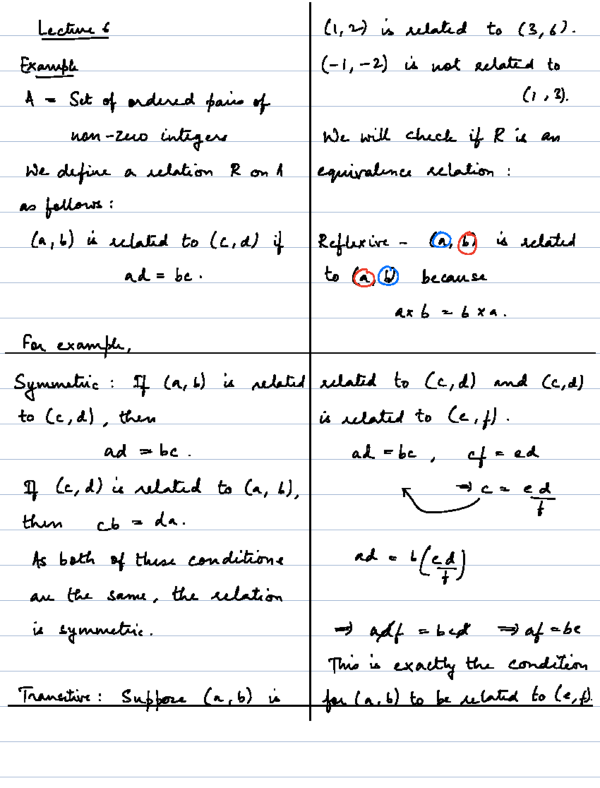 Equivalence Relations and Function Properties - Math 101 Lecture Notes ...