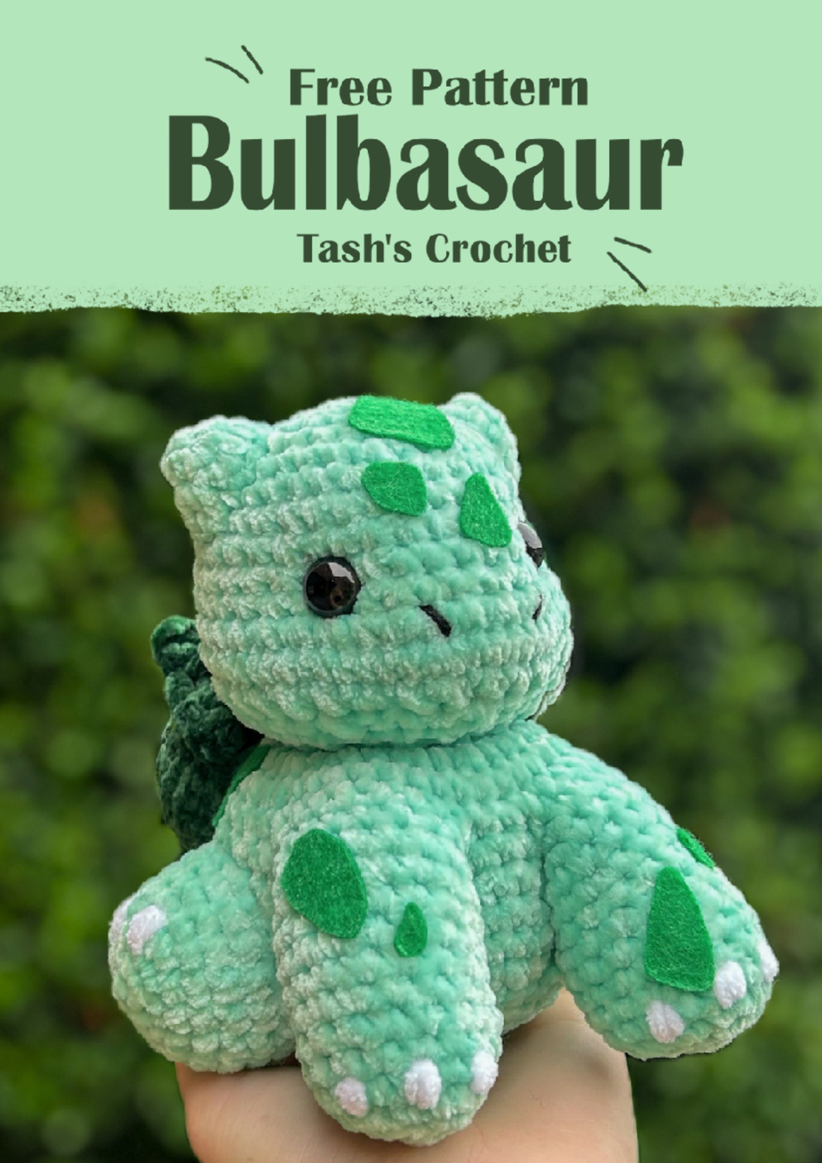 Bulbasaur PDF - Padrão de crochet - WOOL Use whichever type of wool you ...