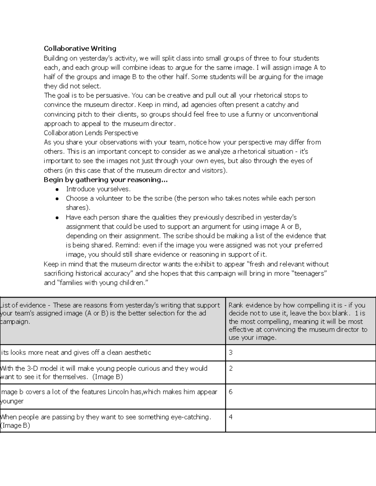 Copy of Collaborative Writing - Collaborative Writing Building on ...