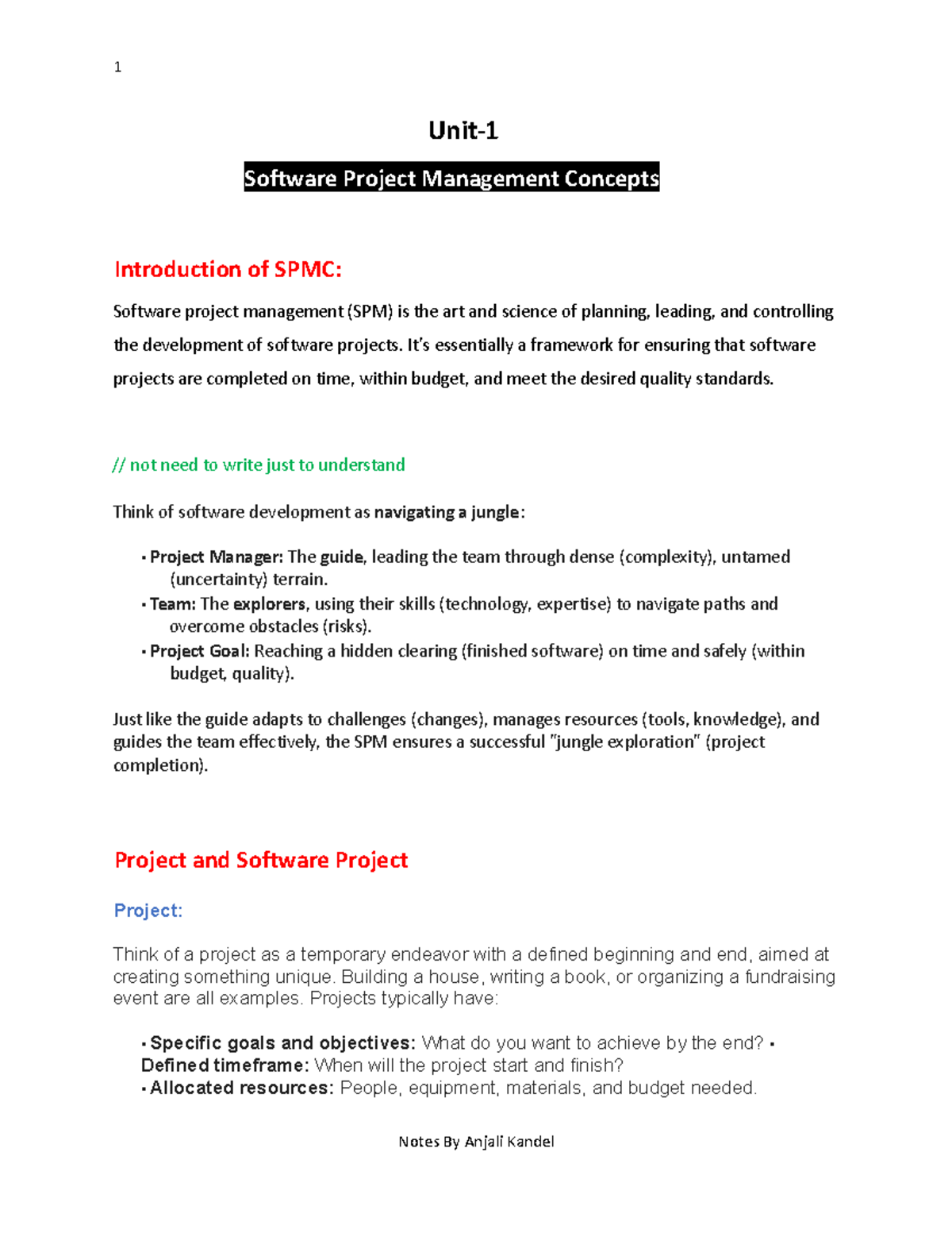 Software Project Management Concepts: An Overview (SPMC) - Studocu