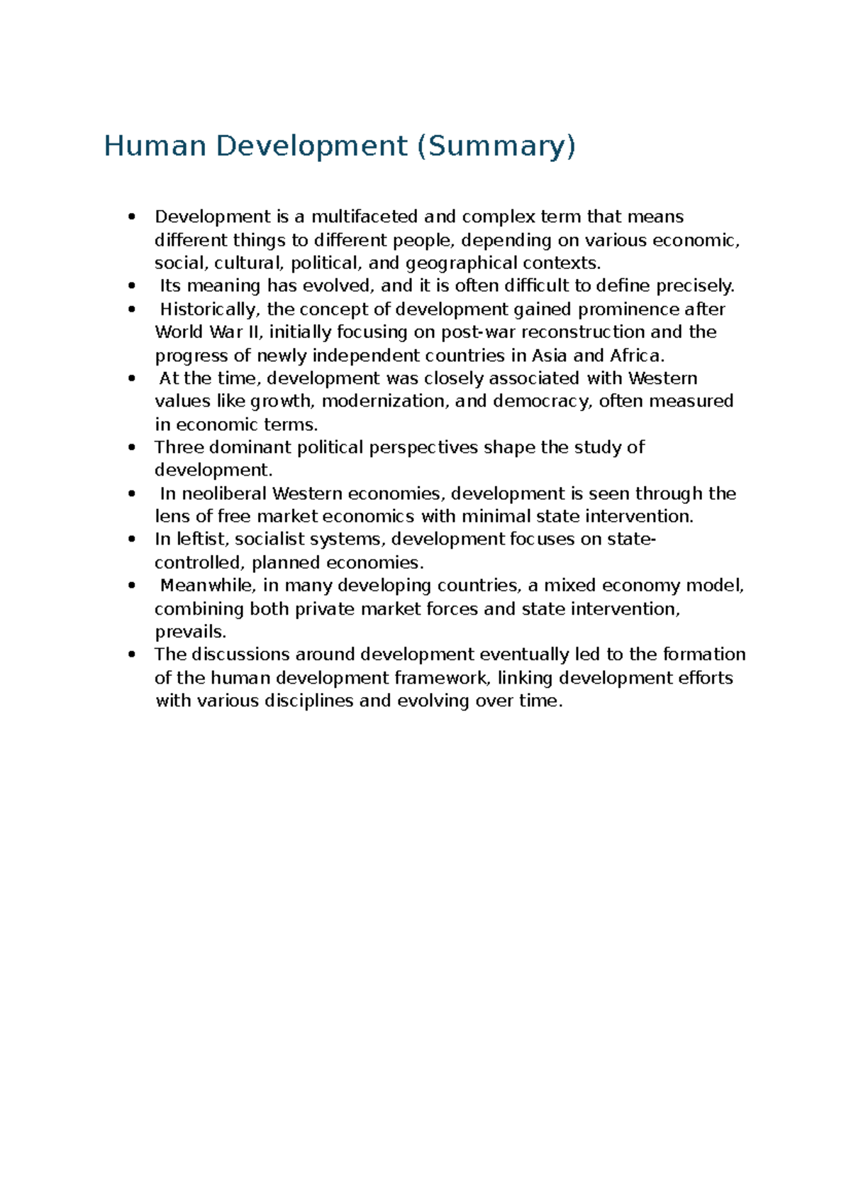 EUP150 - Human Development Summary Notes and Communication Insights ...