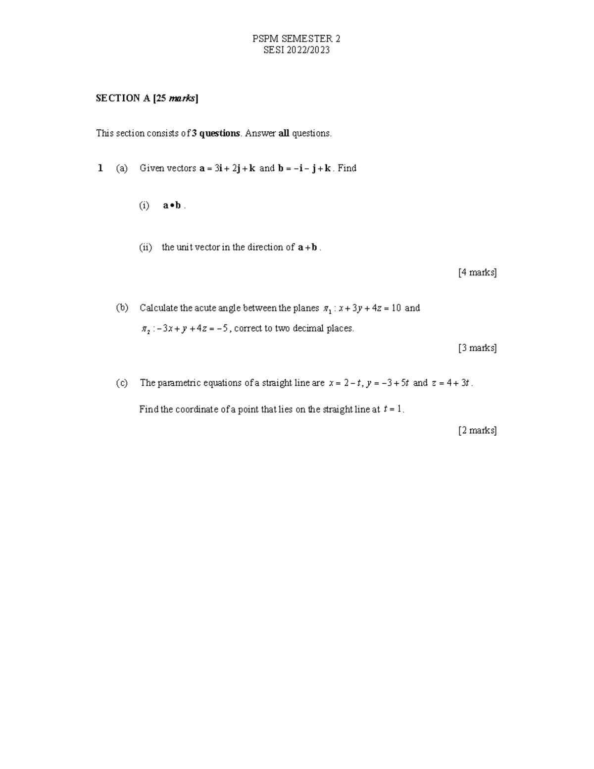 PSPM 2022/2023 - Semester 2 Exam Questions and Solutions - Studocu