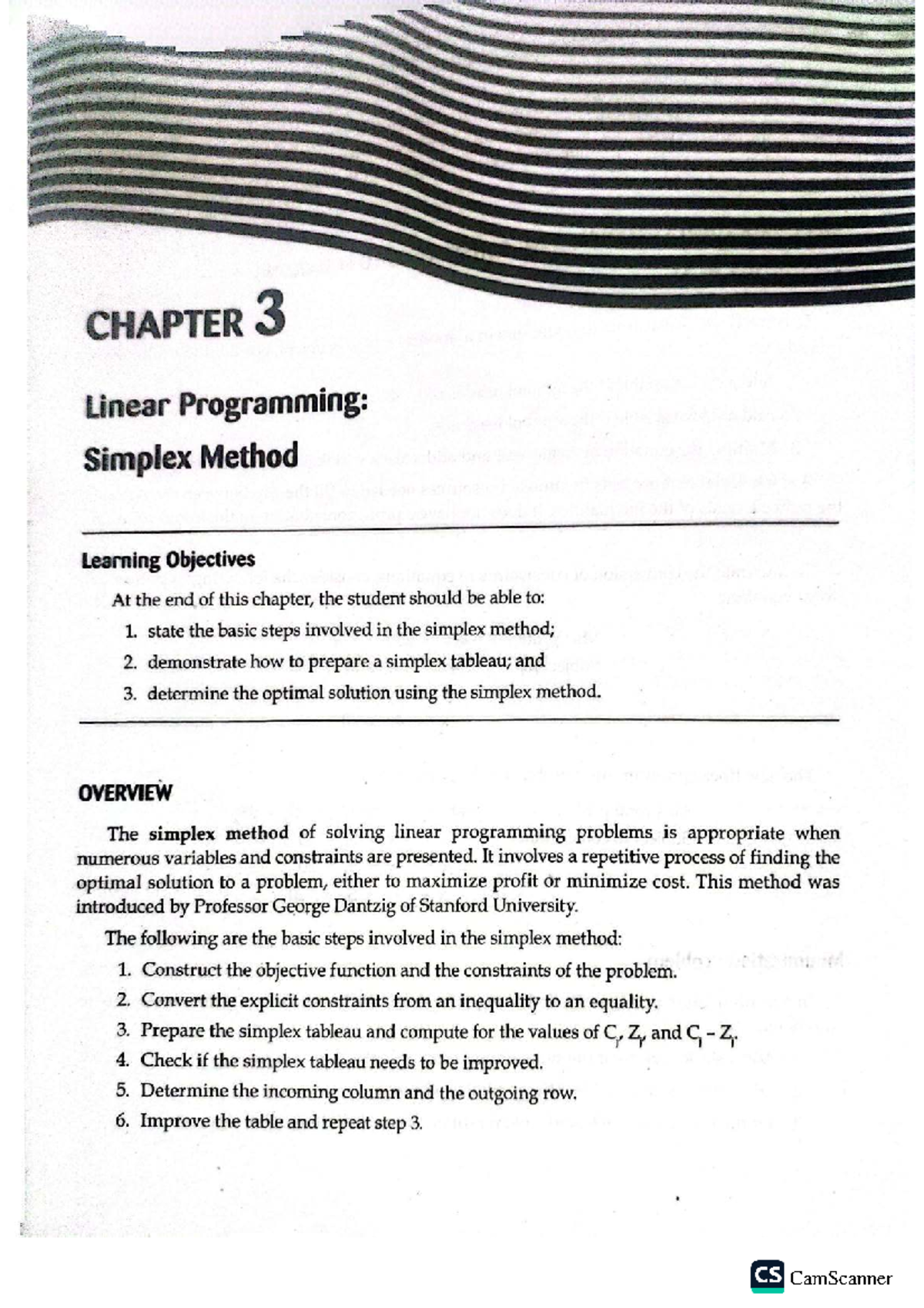 CHAPTER 3: Simplex Method in Linear Programming (MATH 101) - Studocu