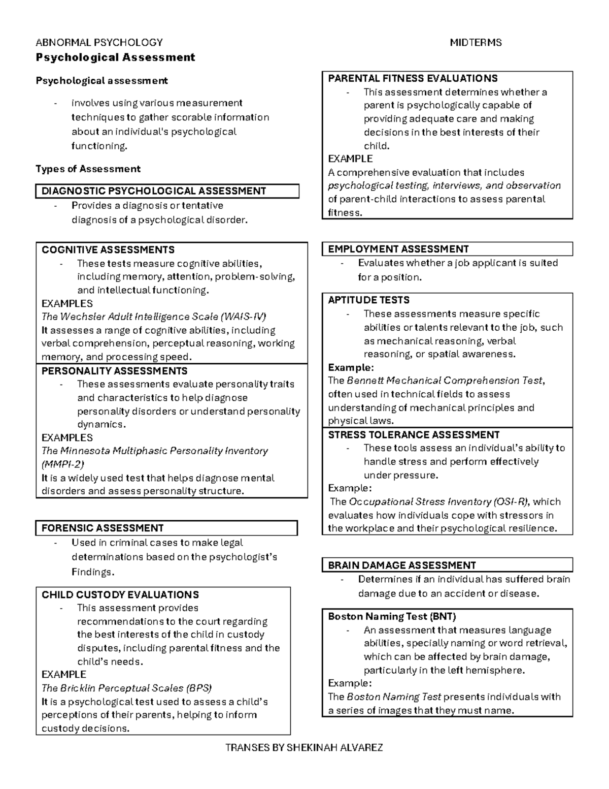Abpsych - Psychological Assessment Midterm Notes - Studocu