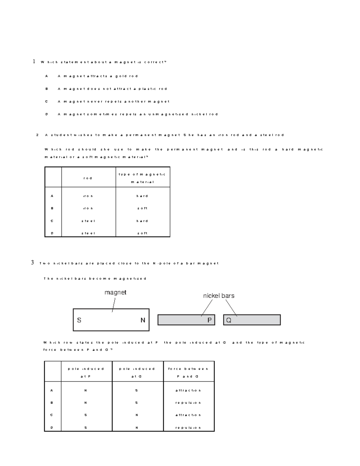 5054 exam simple magnetism questions and answers - Studocu