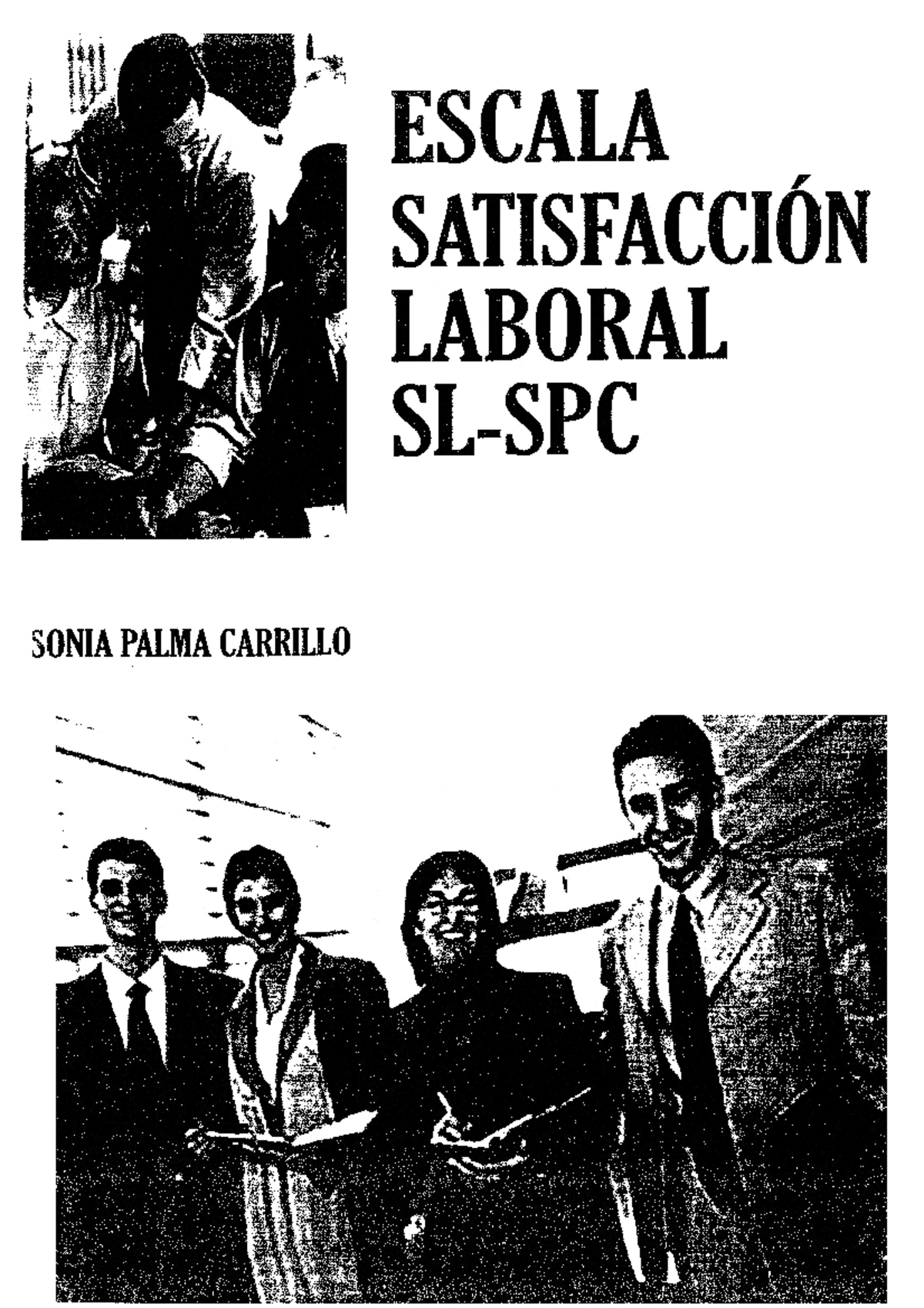 Manual de Escala de Satisfacción Laboral SL-SPC por Sonia Palma Carrillo - Document Preview