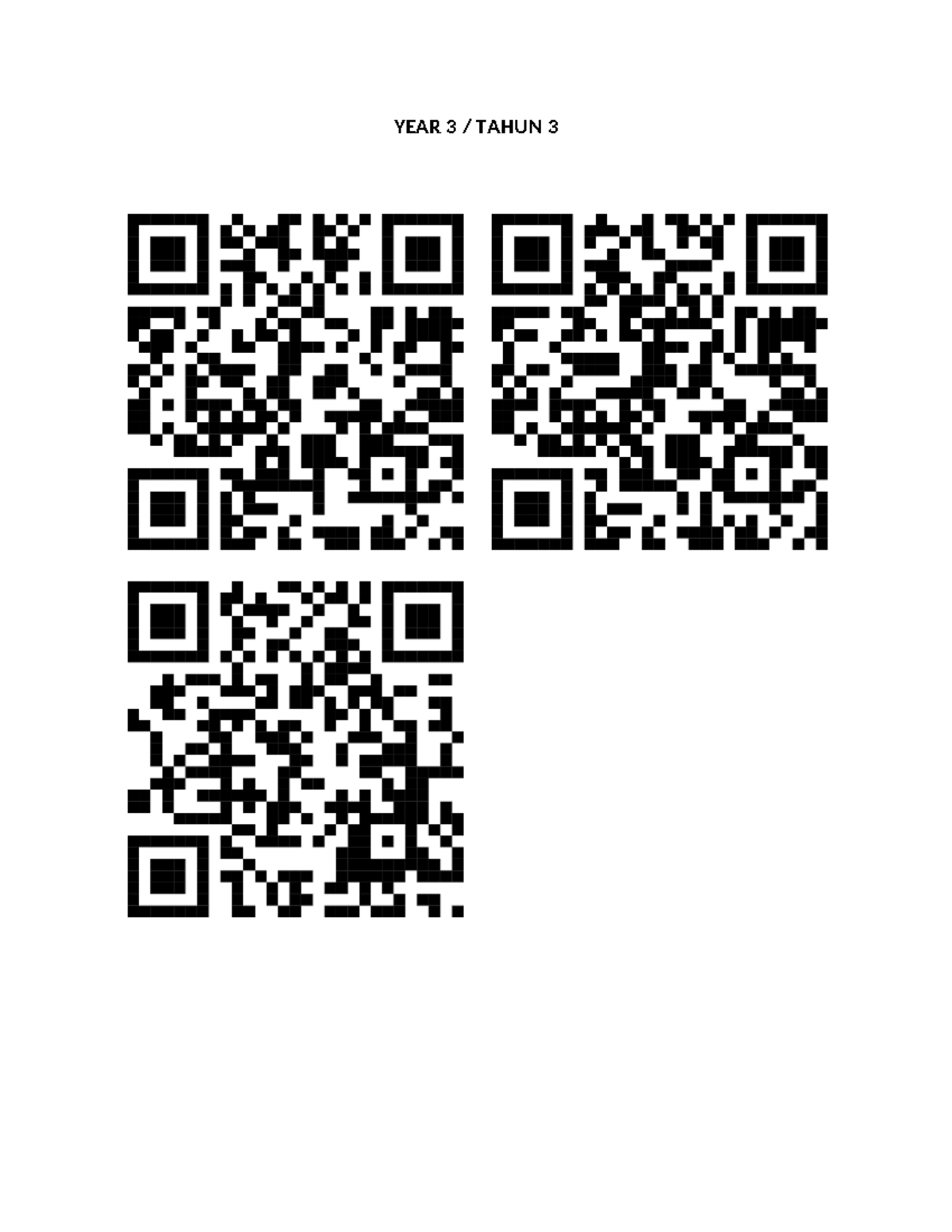 YEAR 3 QR CODE - QR SOW - Teaching English as a Second Language - YEAR ...