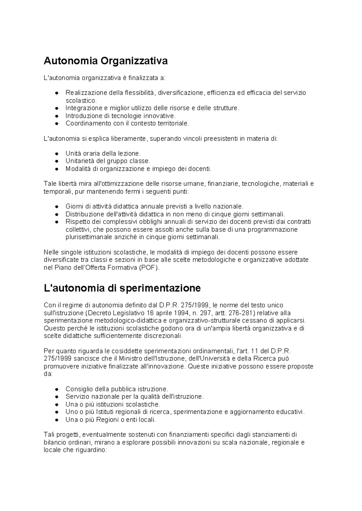 Legislazione Scolastica: Autonomia e Innovazione nel Servizio Educativo ...