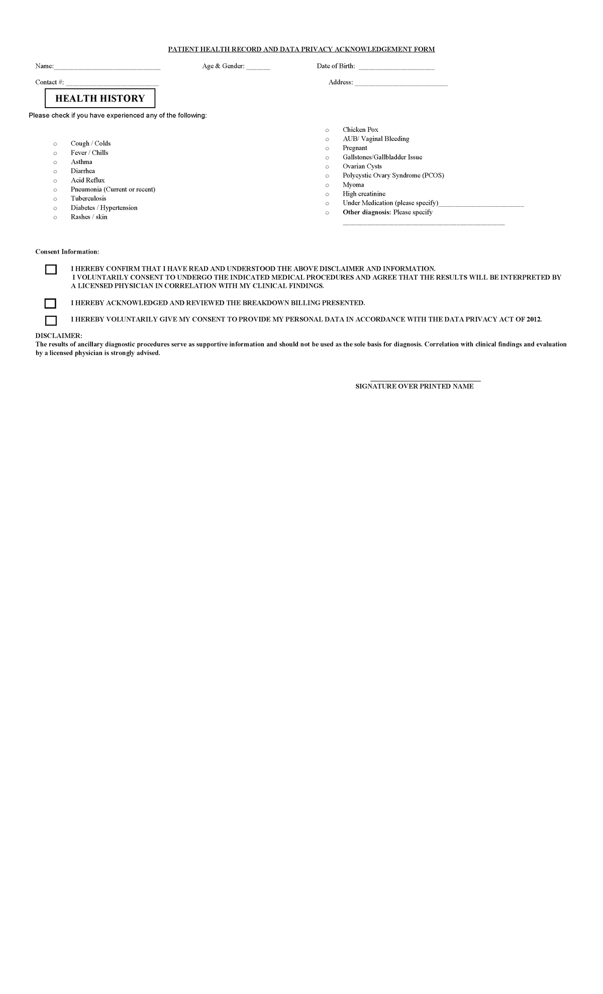 Patient Consent & Data Privacy Acknowledgment Form - Studocu
