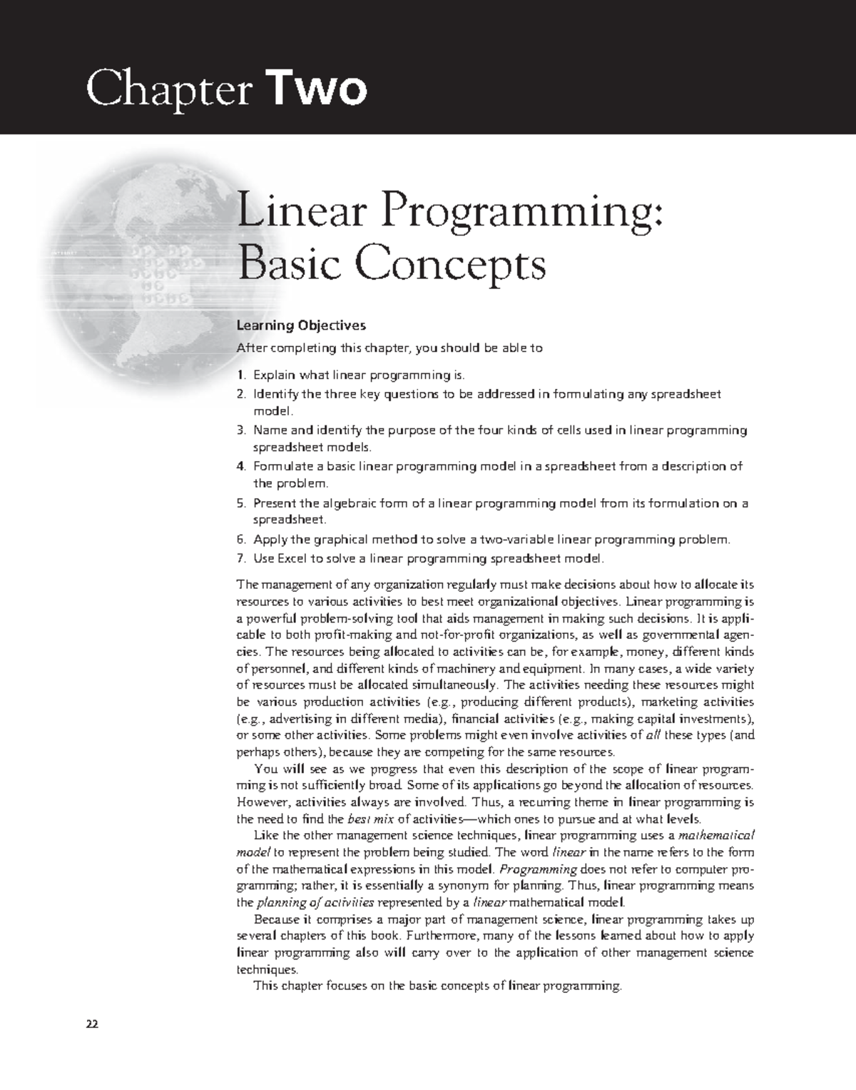 Management Science-Chapter 2 - 22 Chapter Two Linear Programming: Basic ...
