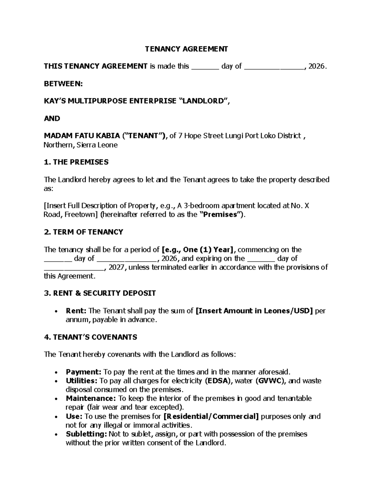 Tenancy Agreement 2026: Clear Terms & Conditions Explained - Studocu