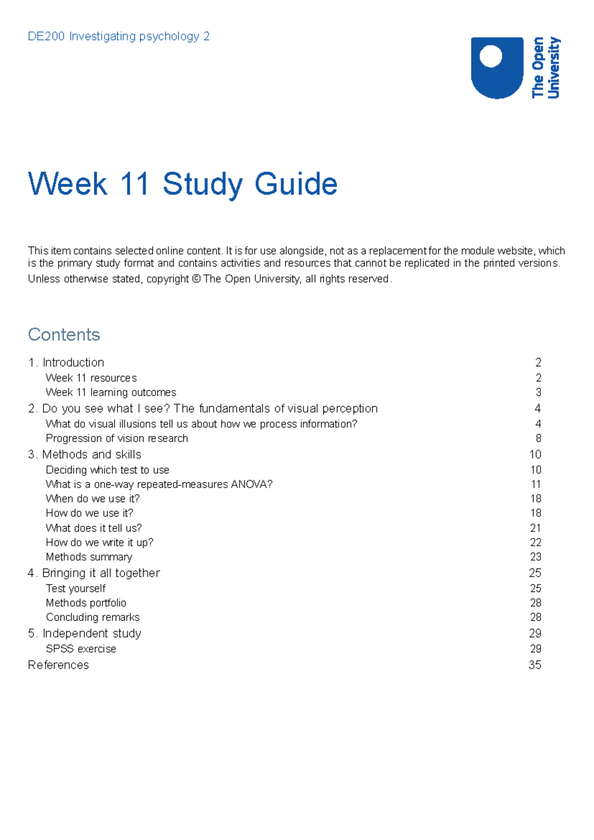 Week 11 - Week 11 Study Guide This item contains selected online ...