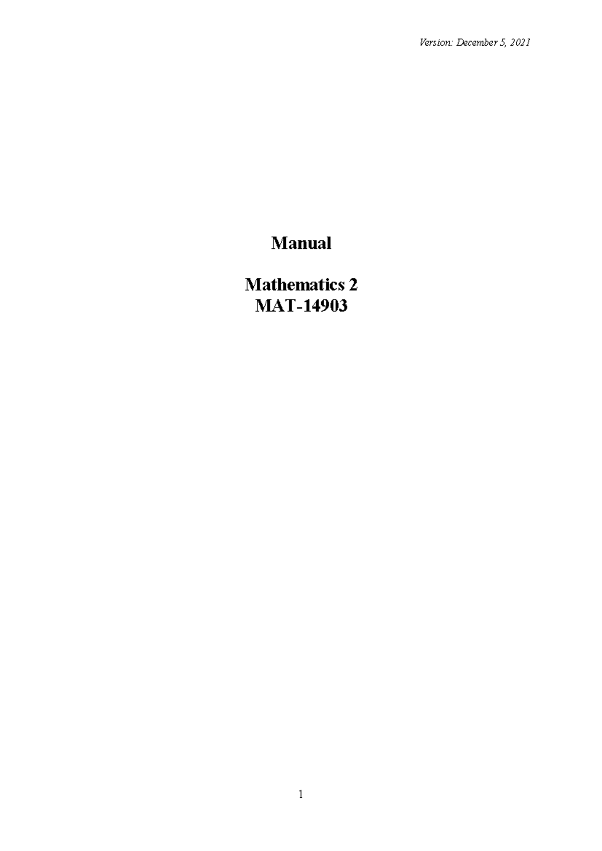 Mathematics 2 Manual - MAT2 Study Guide & Exam Prep (Dec 2021 ...