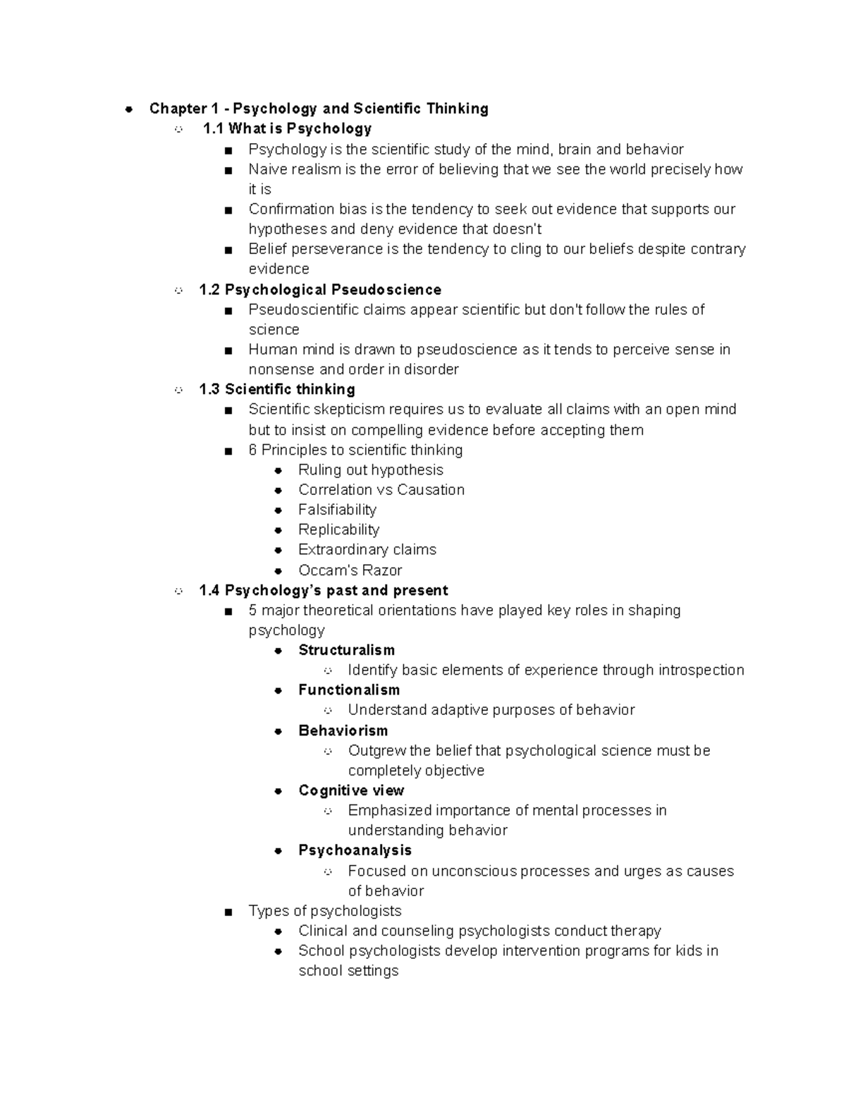 Psych 101 Final Exam Comprehensive Review Notes - Studocu