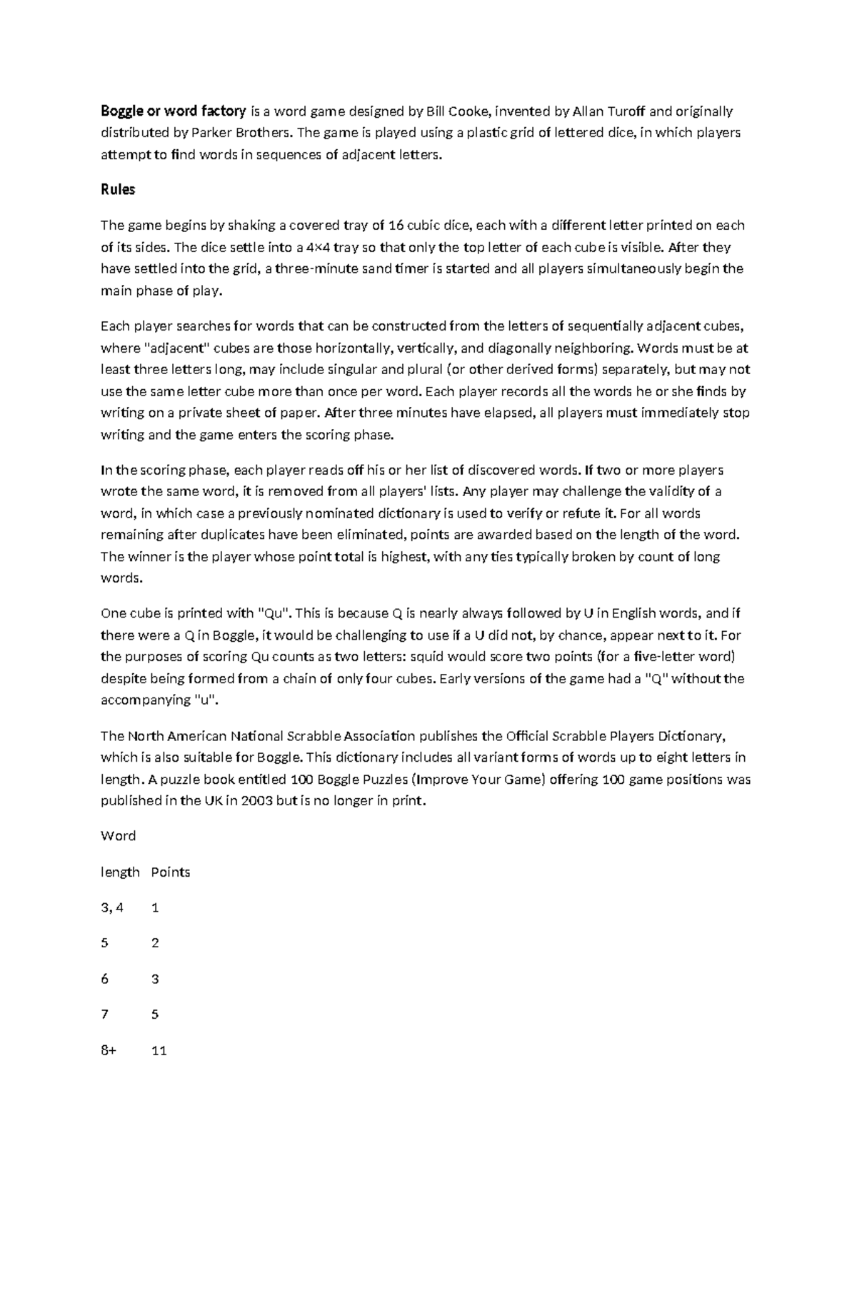 PE 3 Lecture - Boggle Game Rules & Scoring Overview - Studocu