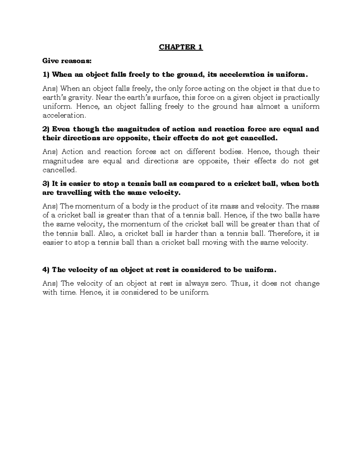 Std 9 Science Notes: Ch 1 & 4 - Key Concepts & Explanations - Studocu