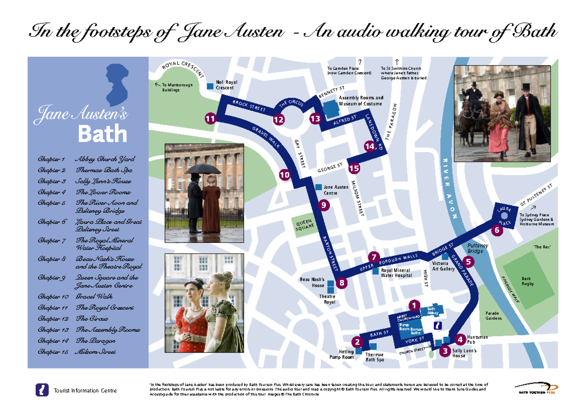Bath Tour Route Map: In the Footsteps of Jane Austen - Studocu