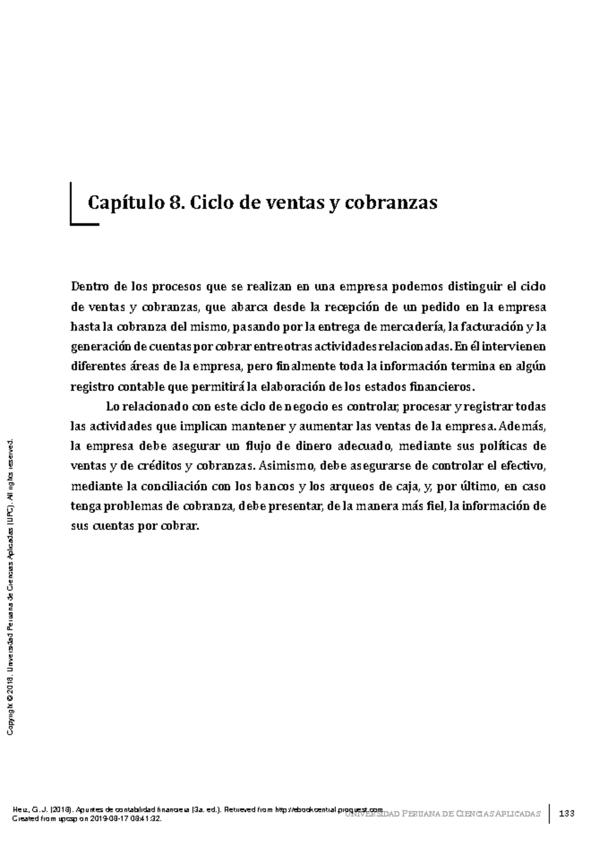 Apuntes de Contabilidad Financiera 1: Ciclo de Ventas y Cobranzas - Studocu