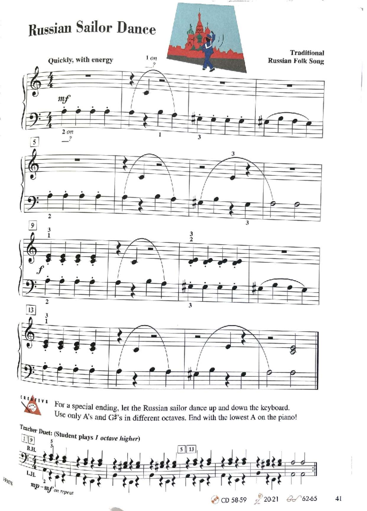 Russian Sailor Dance 823 - Traditional Sheet Music for Piano - Studocu