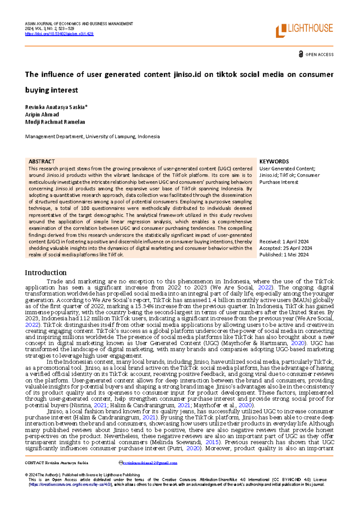 The Impact of User Generated Content on Consumer Purchase Interest: A ...