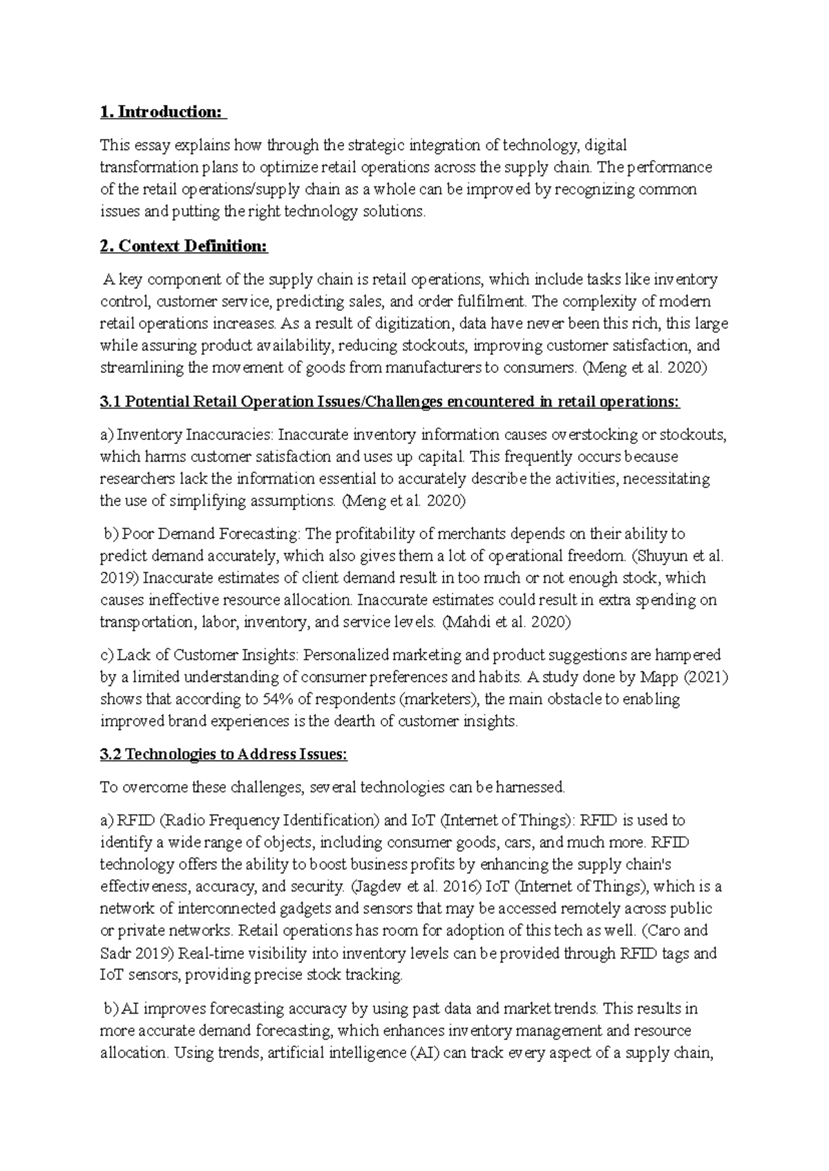 AS1 SCT - credit - 1. Introduction: This essay explains how through the ...
