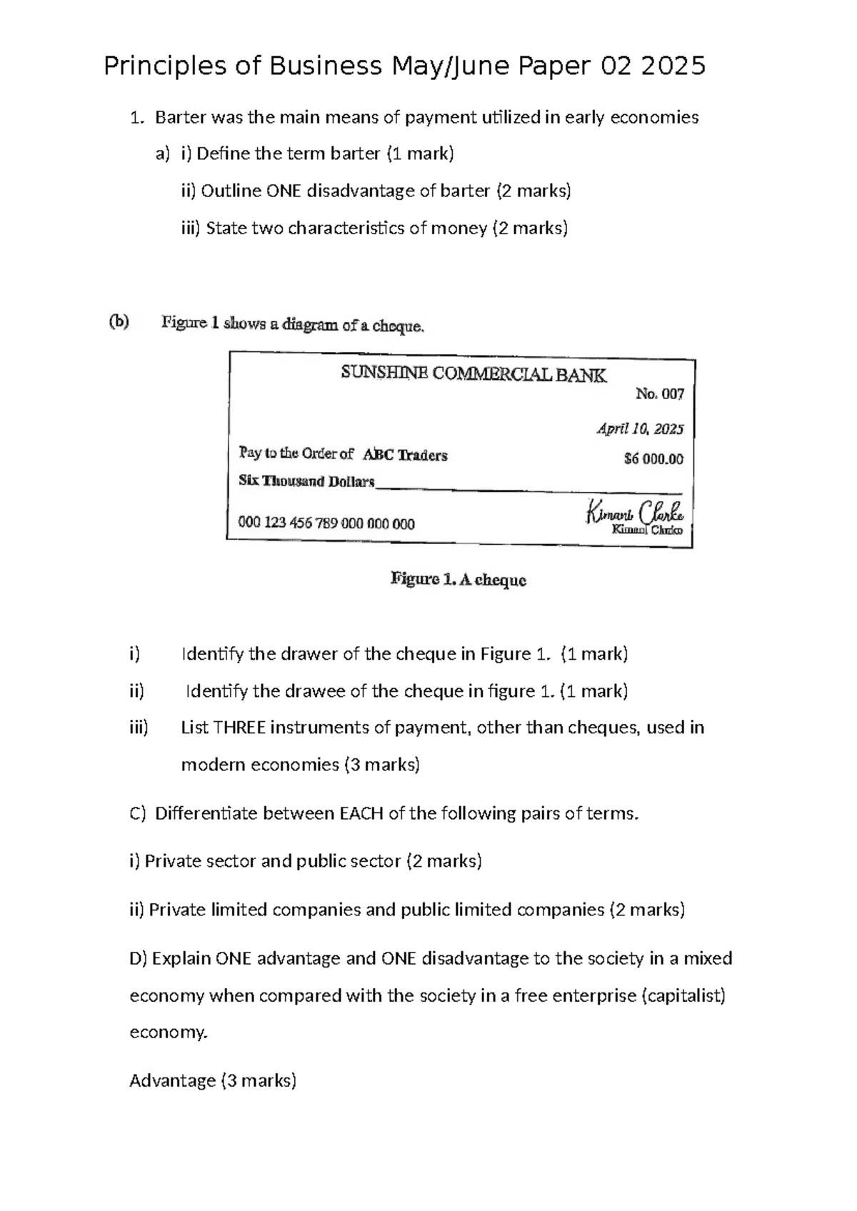 POB Paper 02 May 2025 - Principles of Business Past Exam - Studocu