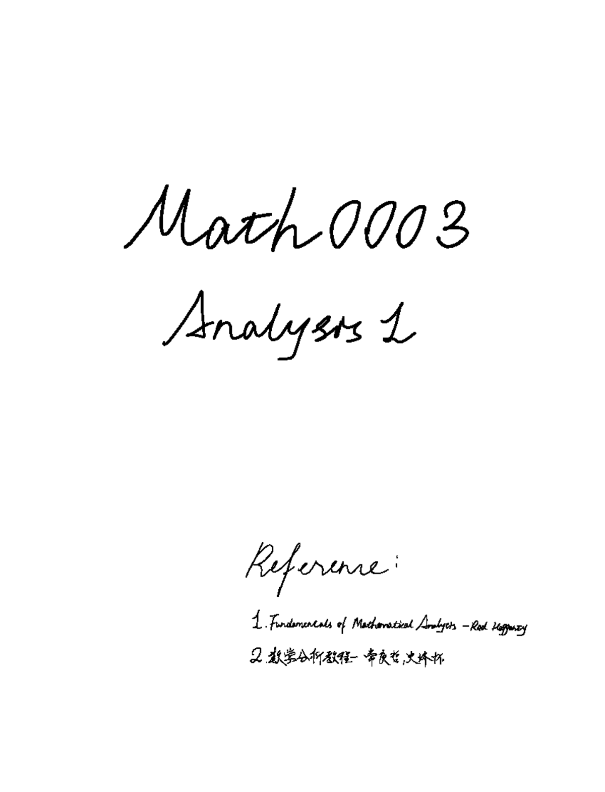 Analysis 1 Notes for MATH0003 - Lecture Summaries and Examples - Studocu