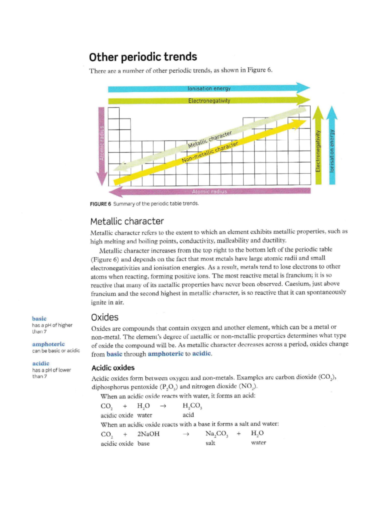 Periodic Trends: Metallic Character and Oxides - Studocu